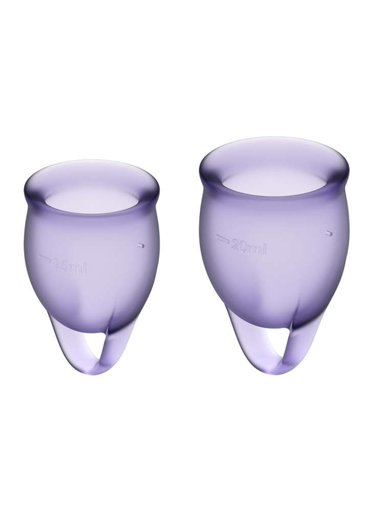 2 coupes menstruelles Satisfyer Light Violet FEEL CONFIDENT - CC597821